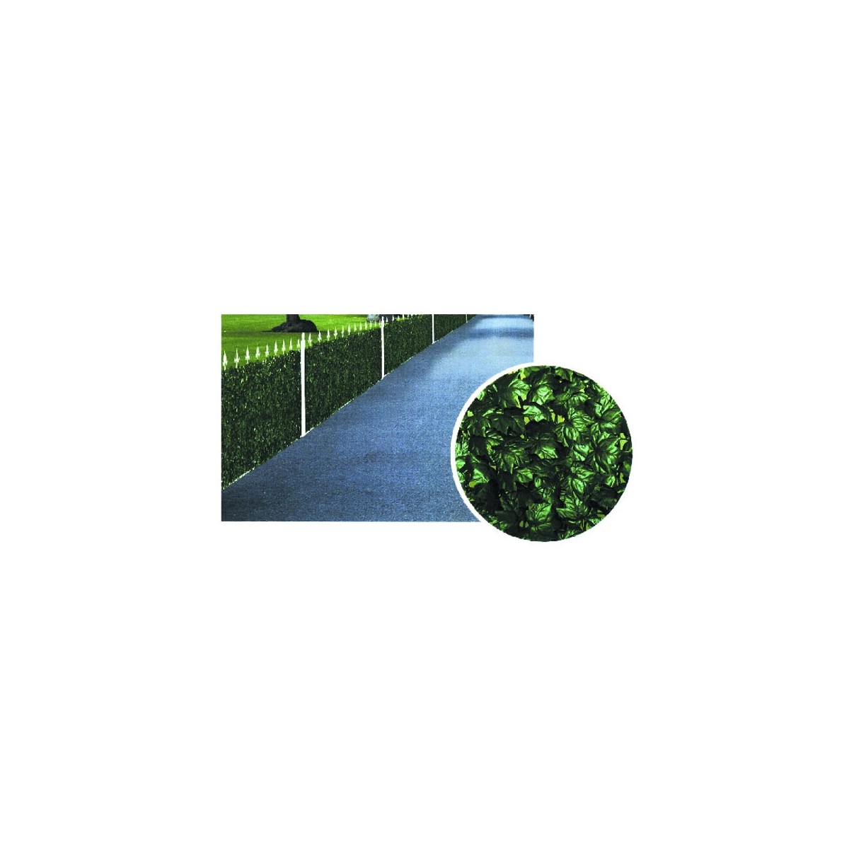 Arella Siepe Sintetica Artificiale 2,4x1m per Balcone e Giardino Foglie  Verde Scuro