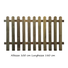 Steccato 110x48 Bordura in Legno da Giardino per Recinzione Staccionata  Recinto