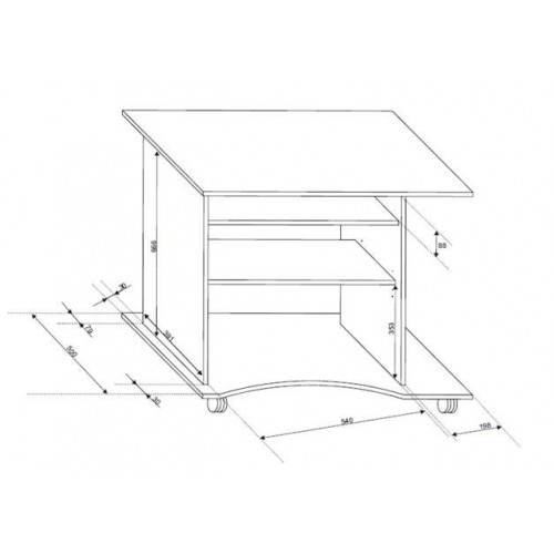 scrivania porta pc in legno art. im2129