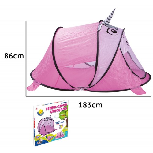 Tenda Pop Up Igloo Casetta per Bambini Unicorno Bimbi da Interno Giardino  Rosa