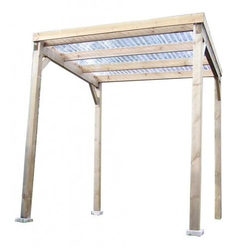 Pergola in Legno 2x2 Gazebo Carport Auto da Giardino Tettoia Garage Copertura