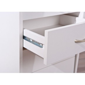 Cassettiera portadocumenti da ufficio 40x30x83cm con ruote in legno bianco  - BricoBravo