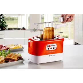 Tostapane Ariete Elettrico per Toast Nero con Pinze Tostiera