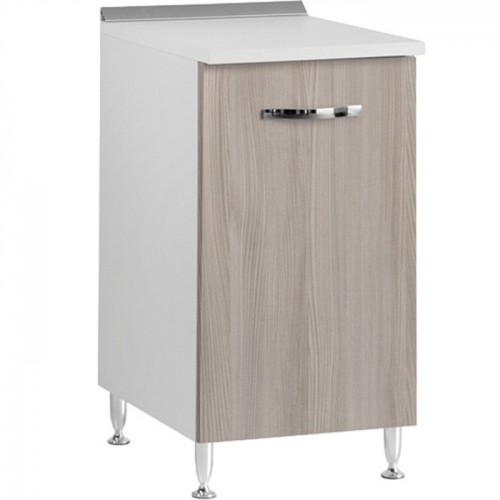 Base per Cucina Componibile Mobile in Legno Larice Grigio 40 cm Larghezza 1 Anta