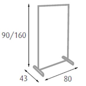 Carrello Stand Stender Appendiabiti Porta Vestiti Attaccapanni