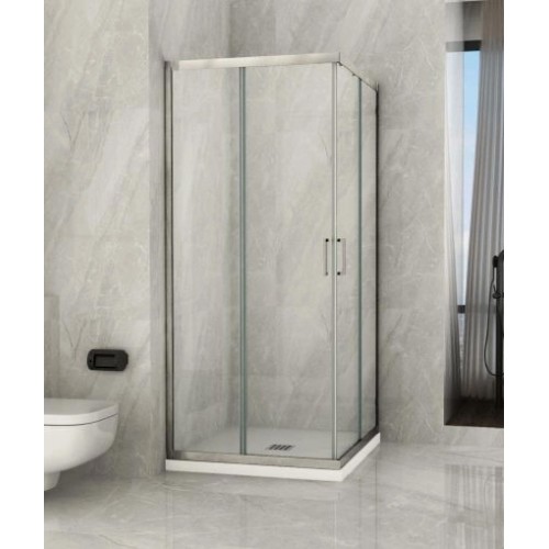 Porta shampoo angolare per doccia ad incastro (no viti)