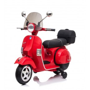 Piaggio Vespa con Sidecar Rosso Moto Elettrica da Bambini a Batteria 12 V