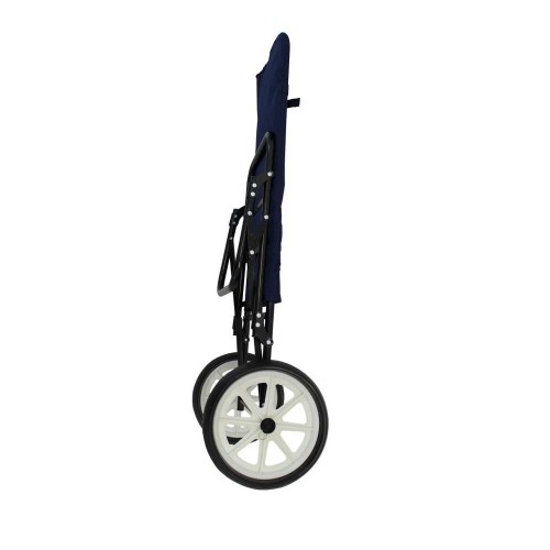 Carrello Blu Pieghevole Portatutto in Tessuto da Spesa Portapacchi 35 Kg