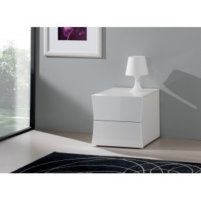 Comodino moderno minimalista con elementi in metallo Hobby