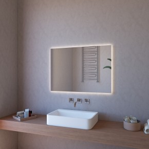 Specchio bagno contenitore tondo led retroilluminato 530 mm x 140 mm