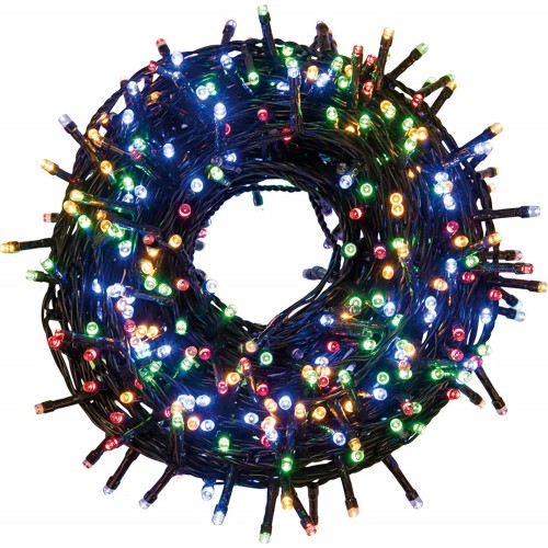 Luci di Natale Filo da 45 mt Decorazione Multicolore con 1.000 Lucine Led