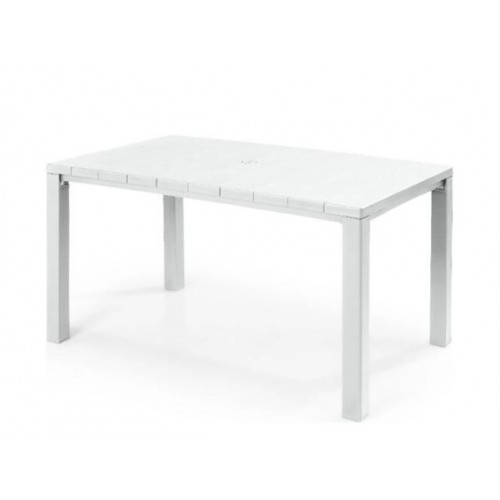 Tavolo Keter 147x90 cm da Giardino in Plastica Bianco