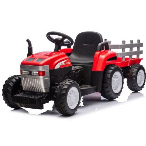 Trattore Elettrico 12V per Bambini con telecomando Rosso