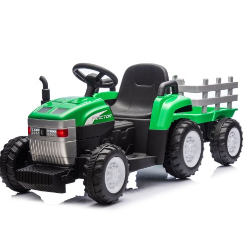 Trattore Elettrico 12V per Bambini con telecomando Verde