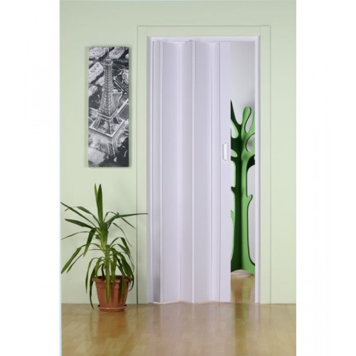 Porta a Soffietto Elegante in PVC Bianca 83x214