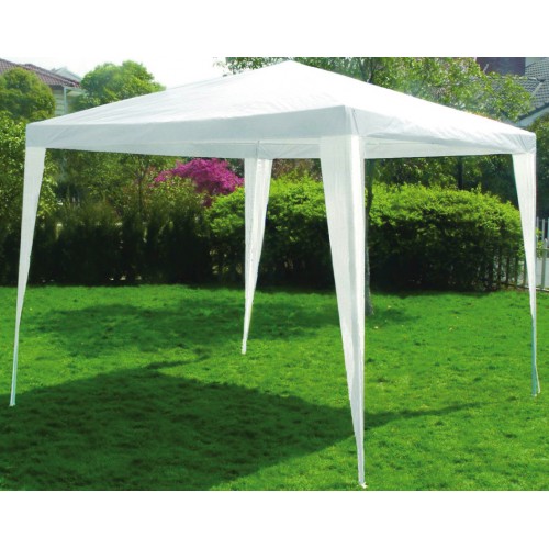 Gazebo bianco da Giardino 3x3 Parasole con struttura tubolare