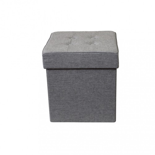 Pouf Contenitore Grigio Chiaro Quadrato 38x38x40 cm