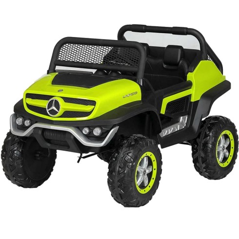 Macchina Elettrica per Bambini Mercedes Unimog Fuori Strada Verde