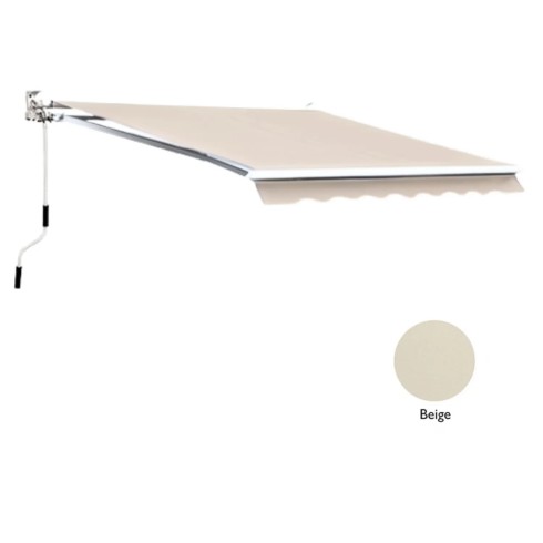 Tenda da Sole Beige 200x150 a Barra Quadra Bracci Inclinazione Regolabile