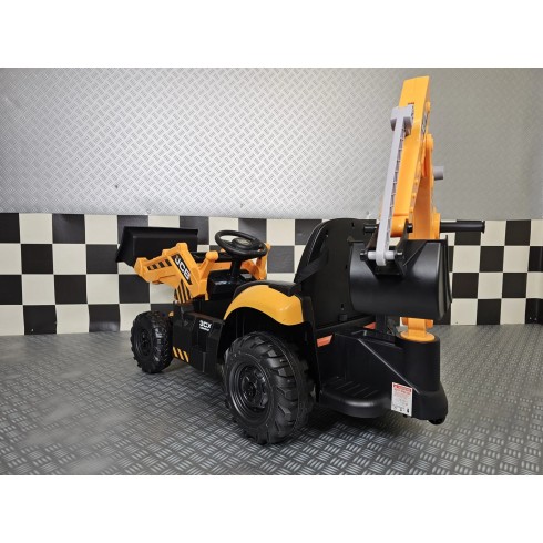 Trattore elettrico per Bambini JCB Sitemaster Giallo