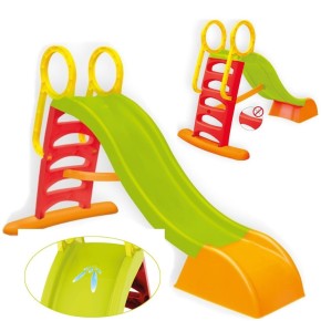 EASYCOMFORT Scivolo per Bambini Pieghevole in Plastica Età 18 Mesi-3 Anni,  102x53x53cm, Verde