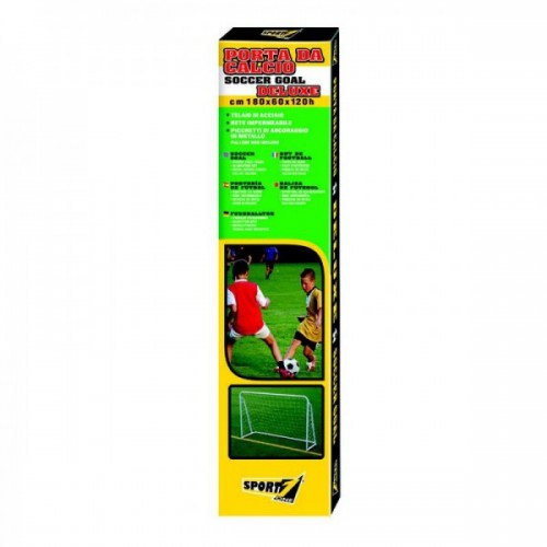 Porta da Calcio 180x60x122 in Metallo con Rete Soccer Goal Calcetto